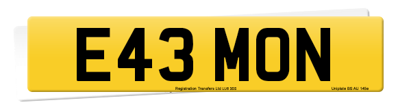Registration number E43 MON